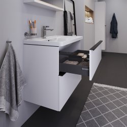 Duravit D-Neo vaskeskab - mat hvid, 2-skuffer