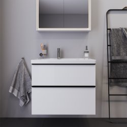  Duravit D-Neo vaskeskab - hvid glans, 2-skuffer