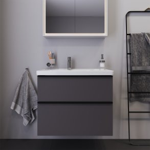 Duravit D-Neo vaskeskab - mat grafit, 2-skuffer