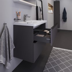 Duravit D-Neo vaskeskab - mat grafit, 2-skuffer