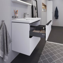 Duravit D-Neo vaskeskab - mat hvid, 2-skuffer