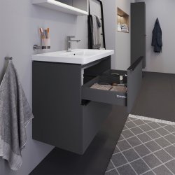 Duravit D-Neo vaskeskab - mat grafit, 2-skuffer