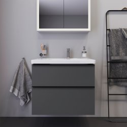 Duravit D-Neo vaskeskab - mat grafit, 2-skuffer