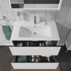 Duravit L-Cube underskab med 2 skuffer. 820x 481 mm. Hvid hjglans
