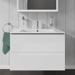 Duravit L-Cube underskab med 2 skuffer. 820x 481 mm. Hvid hjglans