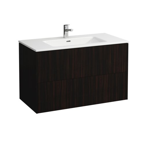 Laufen Base mbelst 100 cm med 2 skuffer inkl. Pro S Slim hndvask. Mrk elm