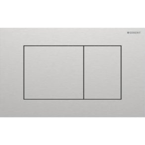 Geberit Sigma40 Square betjeningsplade - Brstet rustfri stl