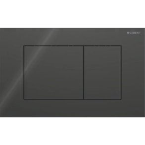 Geberit Sigma 40 betjeningsplade 246x152x4mm - Sort (glas blank)