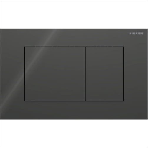 Geberit Sigma 40 betjeningsplade 246x152x4mm - Sort (glas blank)
