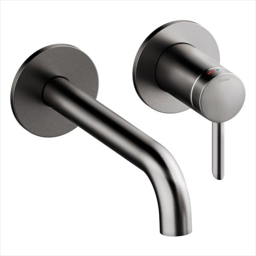 Damixa Iris hndvaskarmatur 18 cm tud - Brstet grafit gr