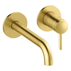 Damixa Iris hndvaskarmatur 18 cm tud - Brstet messing