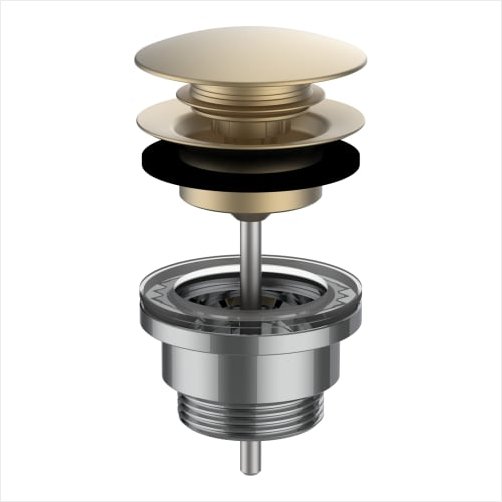 LAUFEN bundventil, 1 1/4" x 63 mm - Bleget guld