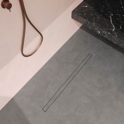 HighLine ramme, gulv, rustfrit st�l, b�rstet: 1200 mm, H 15 mm