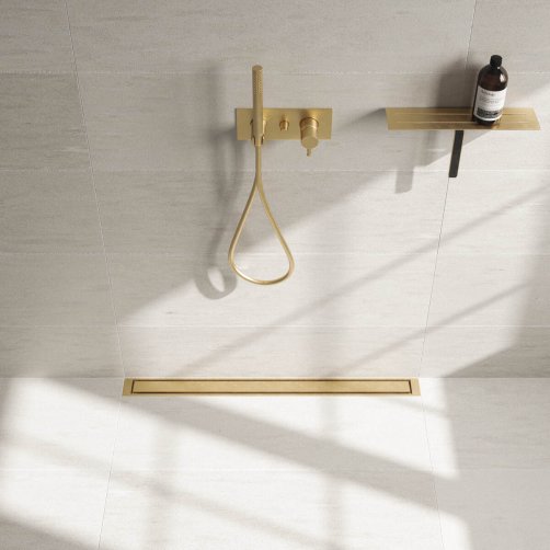 Unidrain Highline ramme - messing 700/15 mm