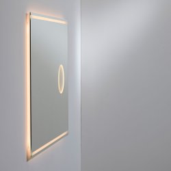 Loevschall Focus spejl 100x75 cm, integreret makeup spejl og lys