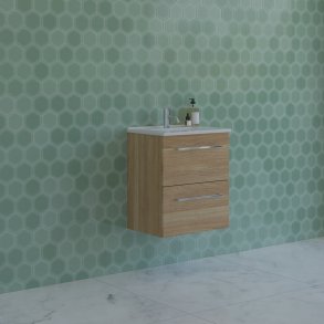 Dansani Mido+51 cm mbelpk. 2 skuffer, varm eg m/  vask Amber Mini