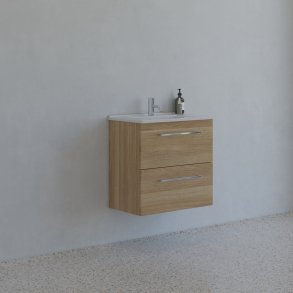 Dansani Mido 61 cm mbelpk. 2 skuffer, varm eg m/ vask Amber Mini