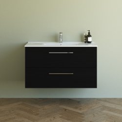 Dansani Mido+ mbelst 100 cm sort struktur m/ Amber vask