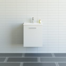  Dansani mido+ mbelst 51 cm, hvid mat m/ Amber Mini vask (Venstre)