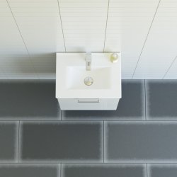  Dansani mido+ mbelst 51 cm, hvid hjgl m/Amber Mini vask (venstre) 