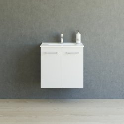 Dansani 61 cm st Mido 2 lger, Amber mini vask - Hvid mat