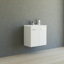 Dansani 61 cm st Mido 2 lger, Amber mini vask - Hvid mat