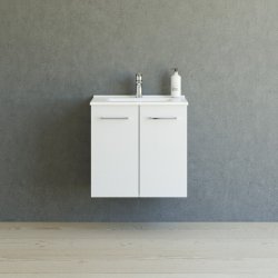 Dansani 61 cm st Mido 2 lger, Amber Mini vask - Hvid hjglans