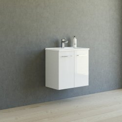 Dansani 61 cm st Mido 2 lger, Amber Mini vask - Hvid hjglans