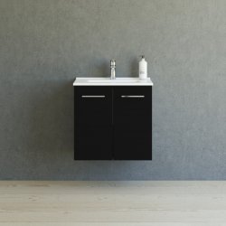 Dansani 61 cm st Mido 2 lger, Amber Mini vask - Sort