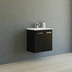 Dansani 61 cm st Mido 2 lger, Amber Mini vask - Sort