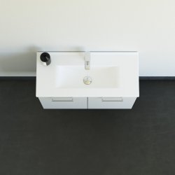 Dansani 81 cm st Mido 2 lger, Amber Mini vask - Hvid hjglans