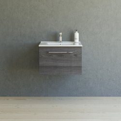 Dansani Mido+ mbelst 61 cm med 1 skuffe, pine grey  m/ Amber vask