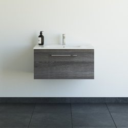 Dansani Mido+ mbelst 81 cm med 1 skuffe, pine grey  m/ Amber vask