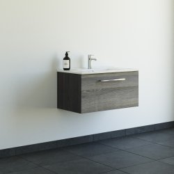 Dansani Mido+ mbelst 81 cm med 1 skuffe, pine grey  m/ Amber vask