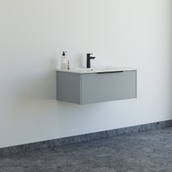 Dansani Mido+ Classic mbelst 81 cm, lysebl mat m/ Amber vask