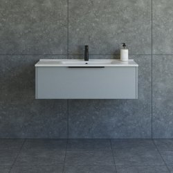 Dansani Mido+ Classic mbelst 101 cm, lysebl mat m/ Amber vask