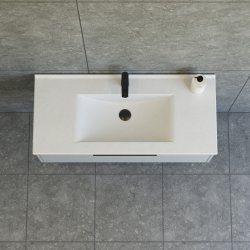 Dansani Mido+ Classic mbelst 101 cm, lysebl mat m/ Amber vask