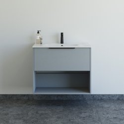 Dansani Mido+ Classic mbelst 81 cm, lysebl mat m/ Amber vask