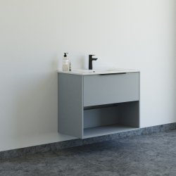 Dansani Mido+ Classic mbelst 81 cm, lysebl mat m/ Amber vask