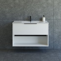 Dansani Mido+ Classic mbelst 101 cm, hvid mat m/ Amber vask