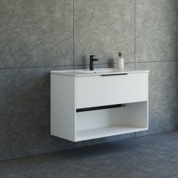 Dansani Mido+ Classic mbelst 101 cm, hvid mat m/ Amber vask