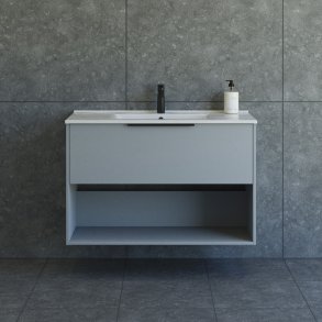 Dansani Mido+ Classic mbelst 101 cm, lysebl mat m/ Amber vask