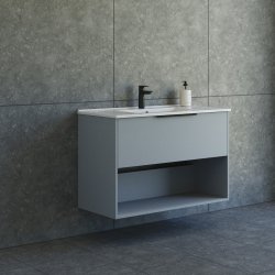 Dansani Mido+ Classic mbelst 101 cm, lysebl mat m/ Amber vask