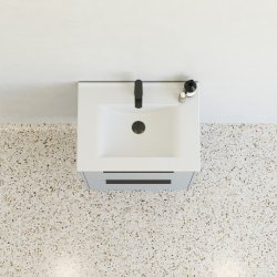 Dansani Mido+ Classic mbelst 61 cm, lysebl mat m/ Amber vask