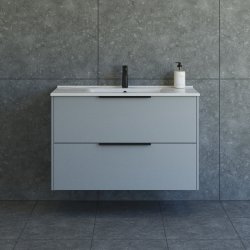 Dansani Mido+ Classic mbelst 101 cm, lysebl mat m/ Amber vask