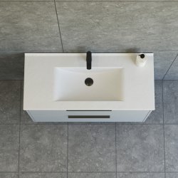 Dansani Mido+ Classic mbelst 101 cm, lysebl mat m/ Amber vask