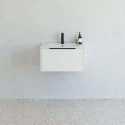 Dansani Mido+ Classic mbelst 61 cm, stribet hvid mat m/ Amber vask