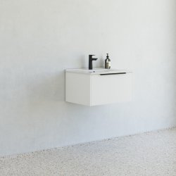 Dansani Mido+ Classic mbelst 61 cm, stribet hvid mat m/ Amber vask