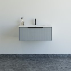 Dansani Mido+ Classic mbelst 81 cm, stribet lysebl mat m/ Amber vask