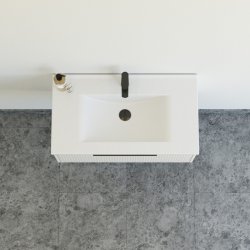 Dansani Mido+ Classic mbelst 81 cm, stribet sand mat m/ Amber vask